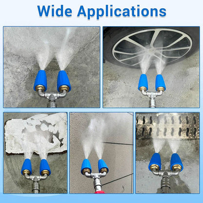 Triple Turbo Nozzle Pressure Washer, 360° Rotating Turbo Nozzle with 1/4" Quick Connector, 2.0 Orifice 3-in-1 Turbo Nozzle, 4000 PSI